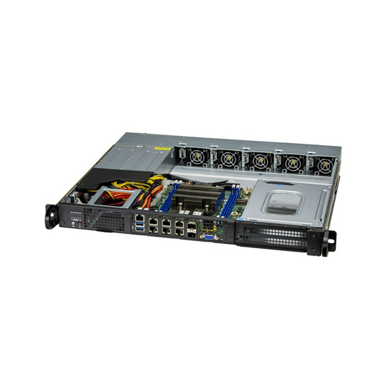 Supermicro SuperServer SYS-110D-4C-FRAN8TP IoT 1U 4-Core D-2712T max. 512GB 4xGbE 2x25G SFP28 2x10GbE 1xPCIe 4.0 2x2,5 1xM.2 IPMI 2x800W