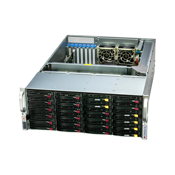 Supermicro SuperServer SSG-641E-E1CR24H 4U DP LGA4677 max. 4TB 6xPCIe 5.0 24x3,5 RAID 2x2,5 2xM.2 2x10GbE IPMI 2x1200W