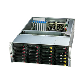 Supermicro SuperServer SSG-641E-E1CR24L 4U DP LGA4677 max. 4TB 6xPCIe 5.0 24x3,5" HBA 2x2,5" 2xM.2 2x10GbE IPMI 2x1200W